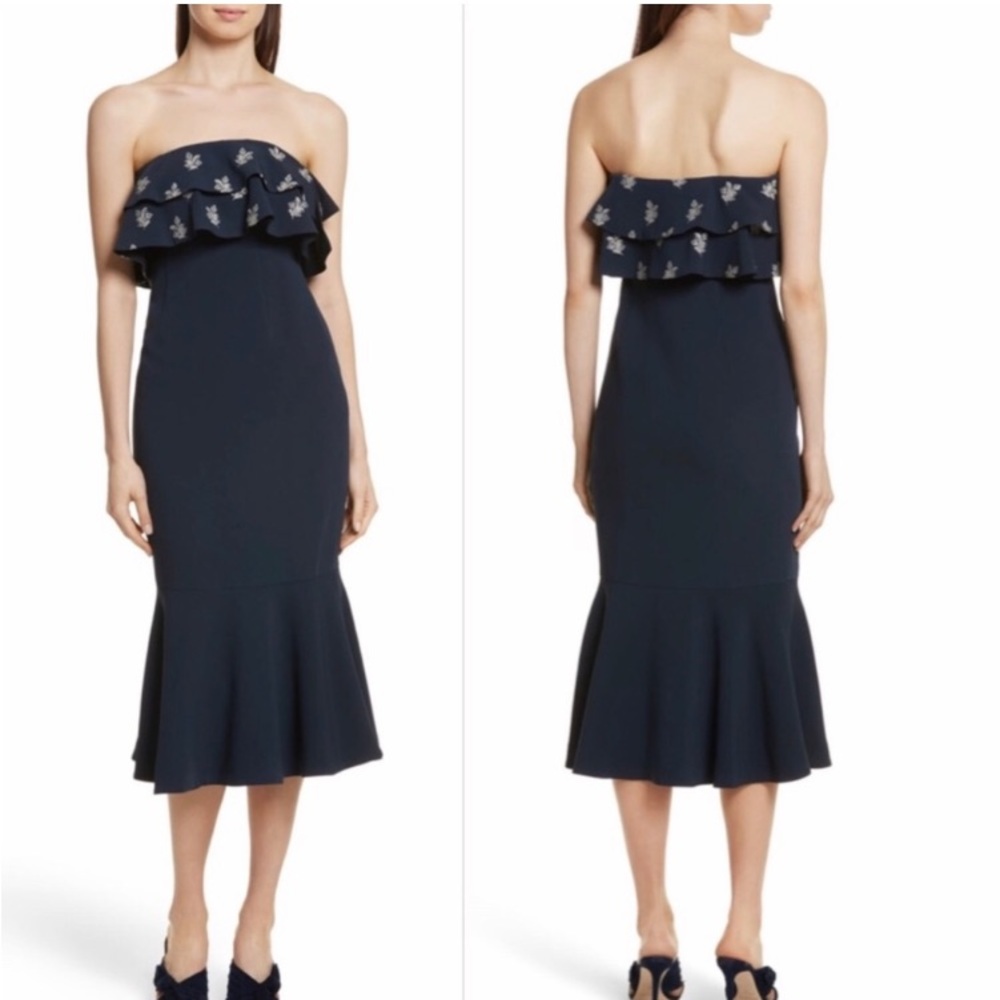 Cinq a Sept Dress Navy 4